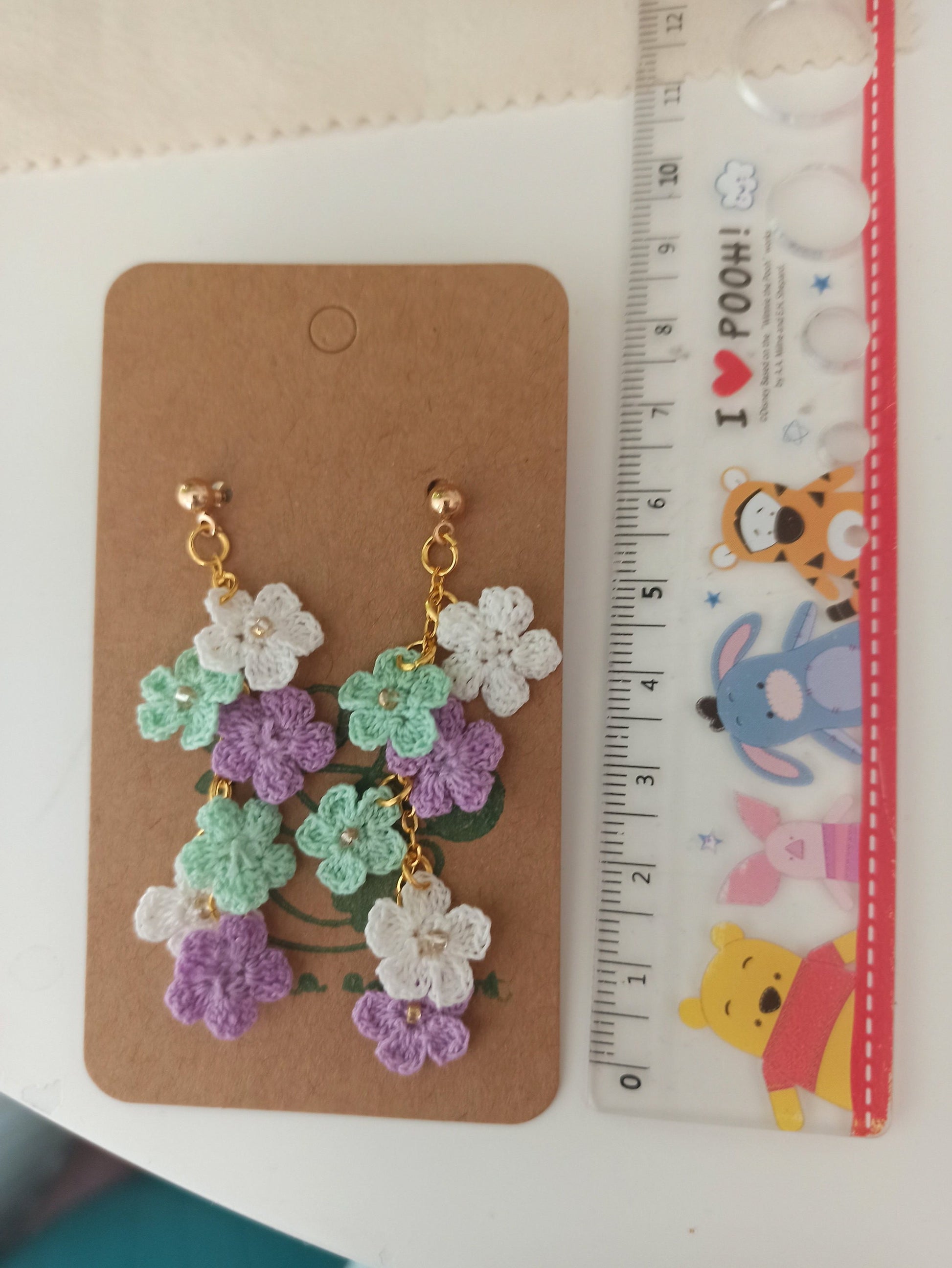 Handmade Colorful Crochet Floral Earrings | Personalized Picks for Every Outfit | Fun Gift Idea | personalized gift | summer flower earrings