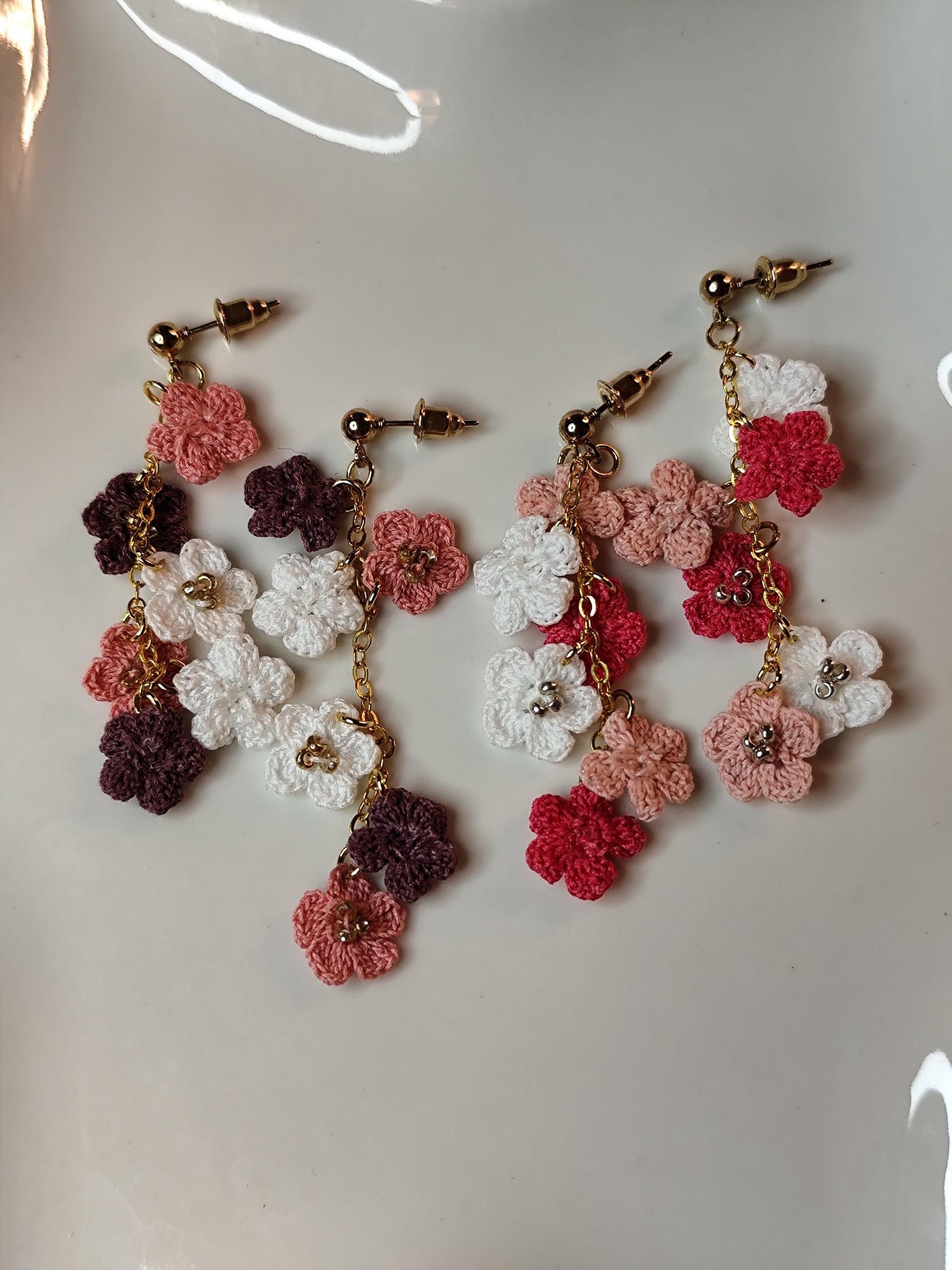 Handmade Colorful Crochet Floral Earrings | Personalized Picks for Every Outfit | Fun Gift Idea | personalized gift | summer flower earrings