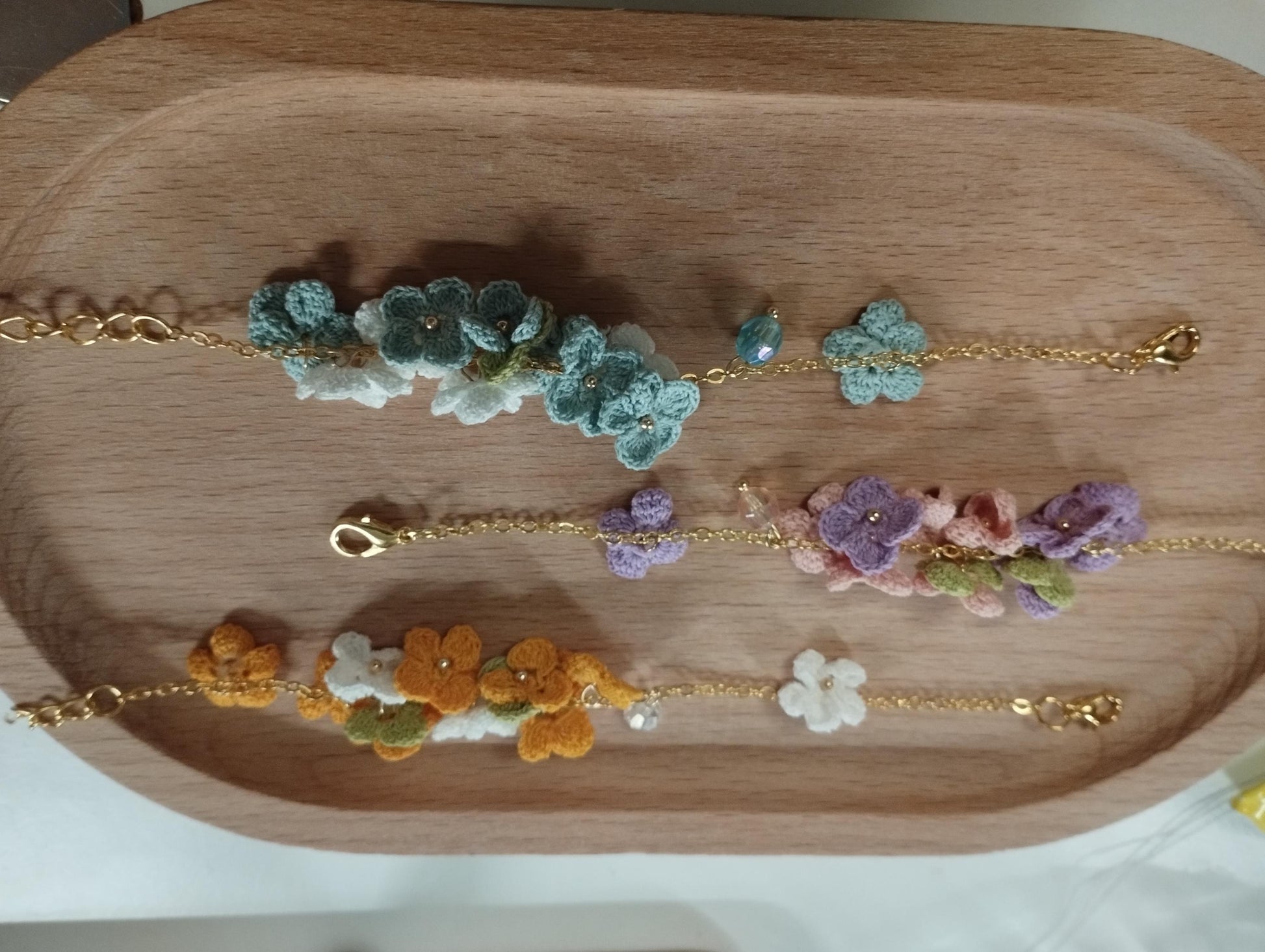 Micro Crochet Small Flower Bracelet | Handmade Floral Jewelry | Unique Gift | Valentine's Day | Spring vibe | summer jewelry