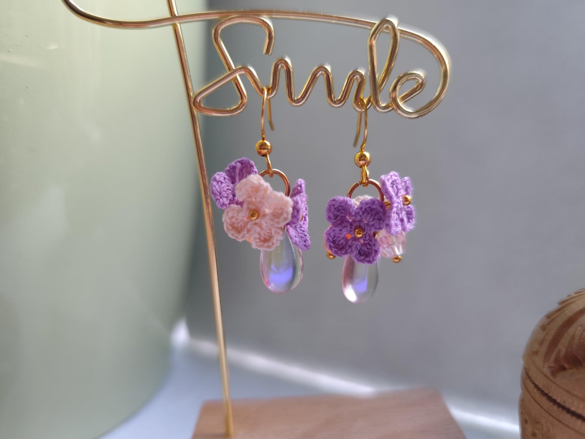 Pastel Micro Crocheted Earrings | Dainty Small Flower Drops