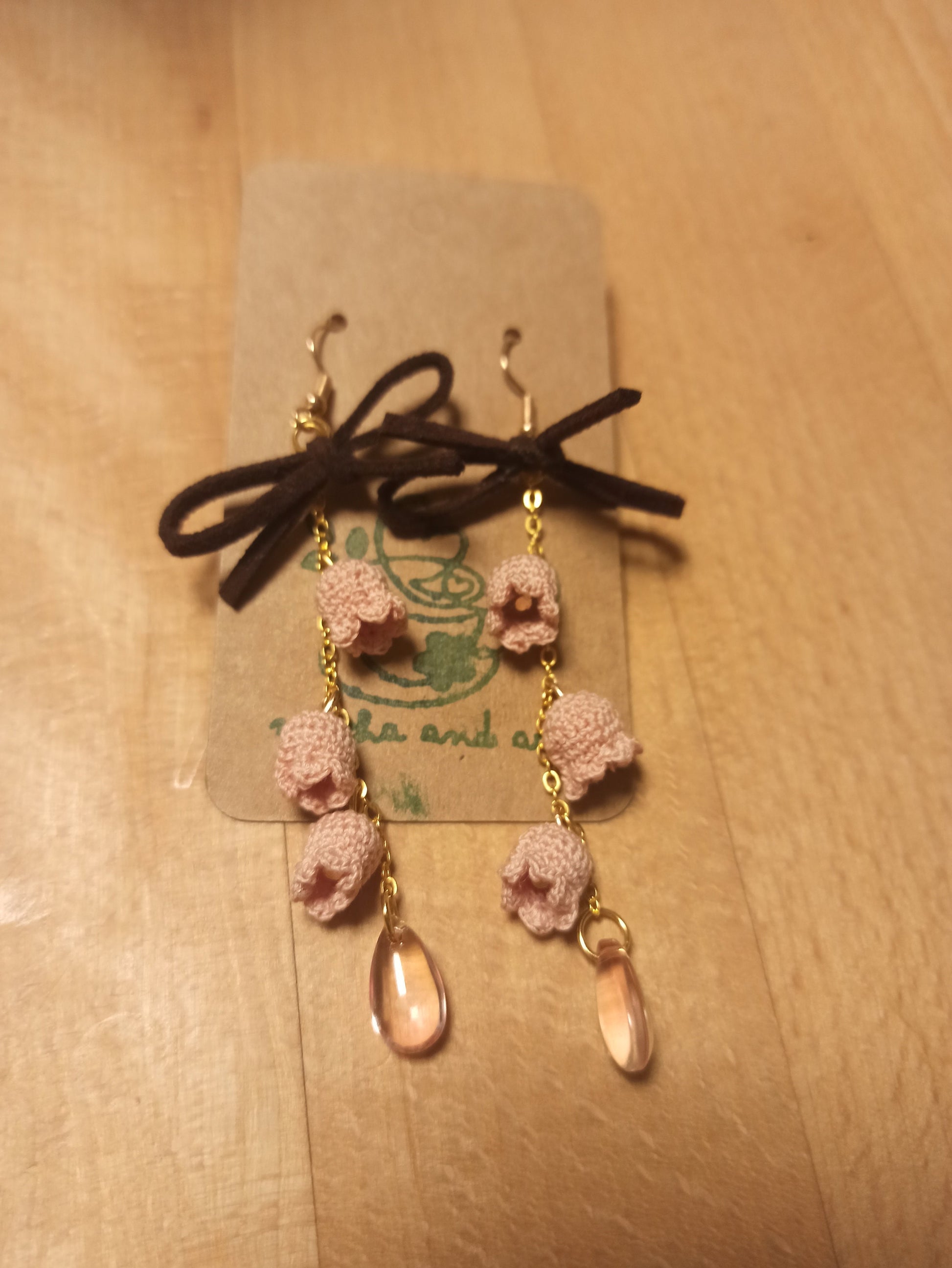 Lily of the Valley Earrings | Micro Crochet Flower Jewelry