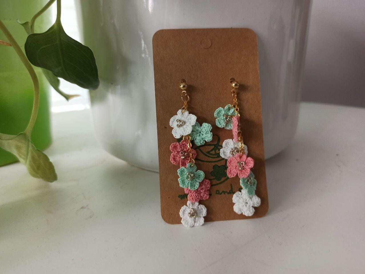 Handmade Colorful Crochet Floral Earrings | Personalized Picks for Every Outfit | Fun Gift Idea | personalized gift | summer flower earrings