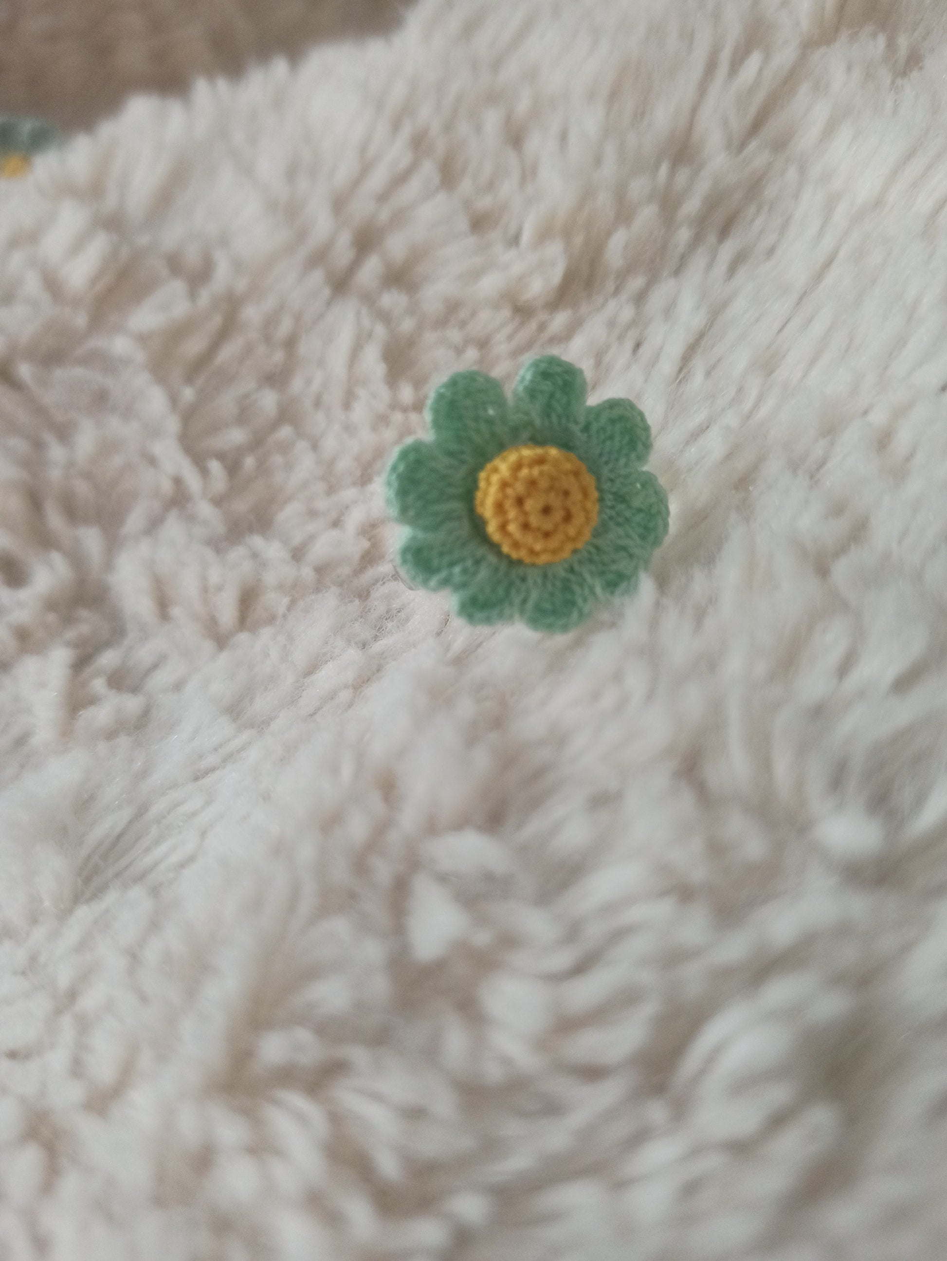 Daisy Crochet Ring | Micro Crochet Flower Ring | Adjustable Handmade Floral Jewelry | Boho Gift for Her | Spring Ring
