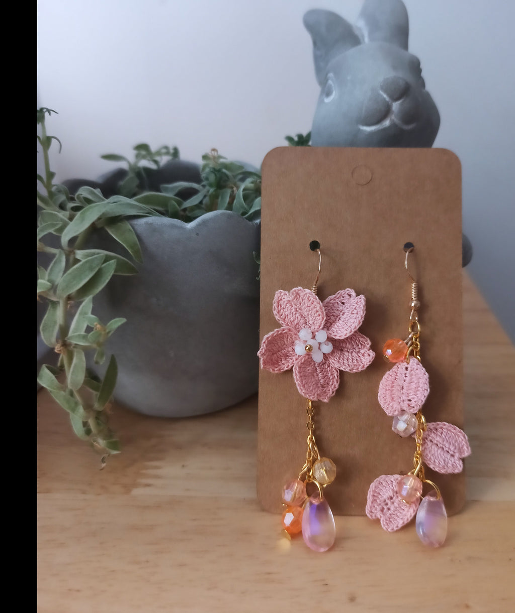 cherry blossom sakura earrings