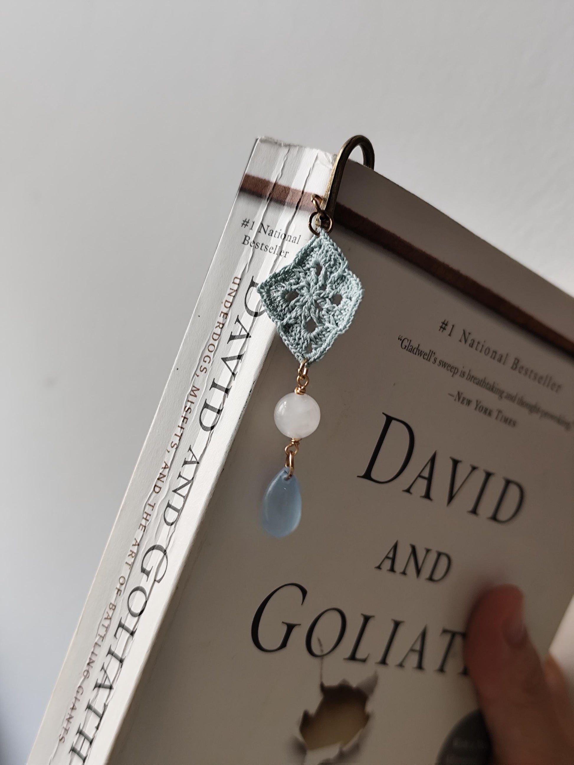Granny Square Crochet Bookmark | Micro Crochet Book Lover Gift | Handmade Floral Bookmark | Boho Reading Accessory