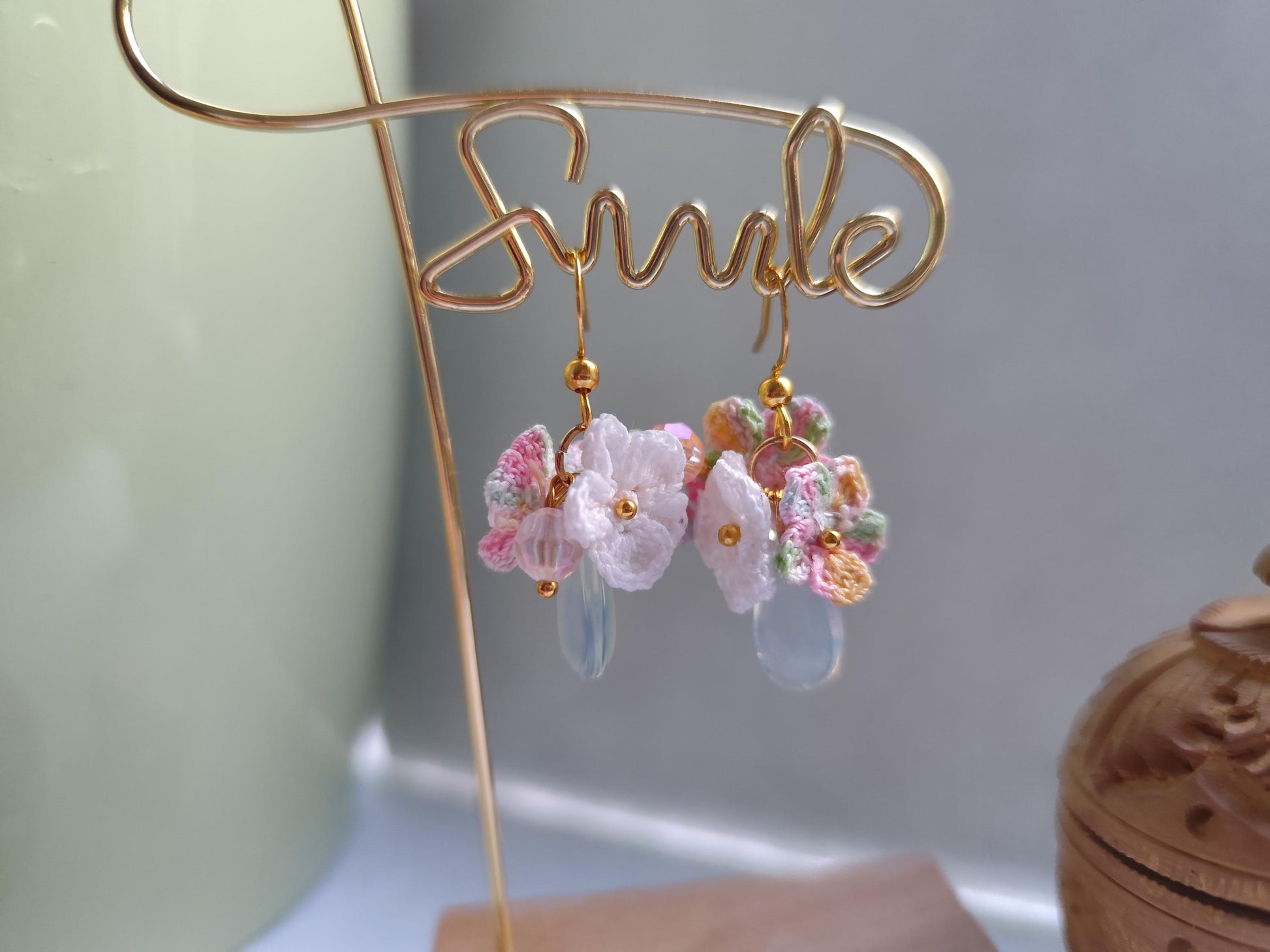 Pastel Micro Crocheted Earrings | Dainty Small Flower Drops