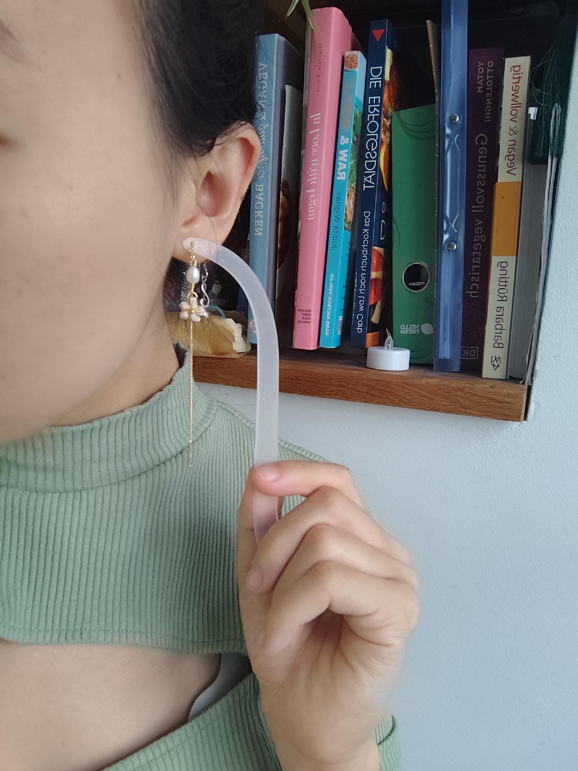 Tiny Puff Flower Earrings | Micro Crochet Floral Jewelry