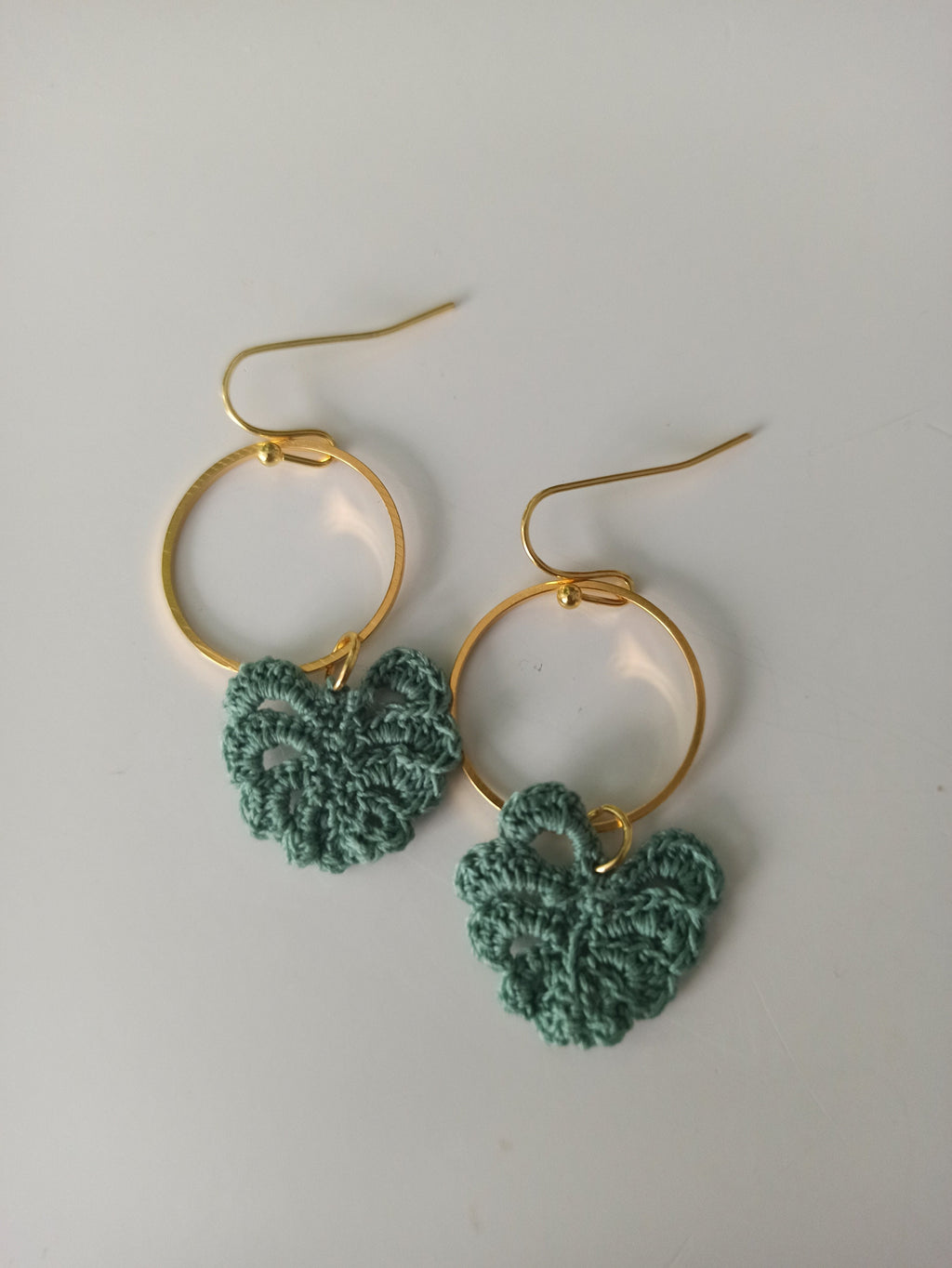 Boho monstera micro crochet earrings | nature inspired jewelry