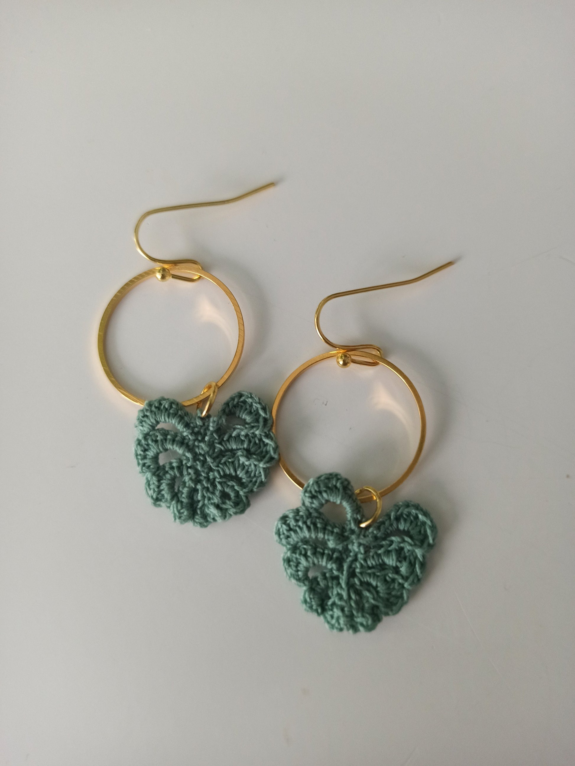 Boho monstera micro crochet earrings | nature inspired jewelry