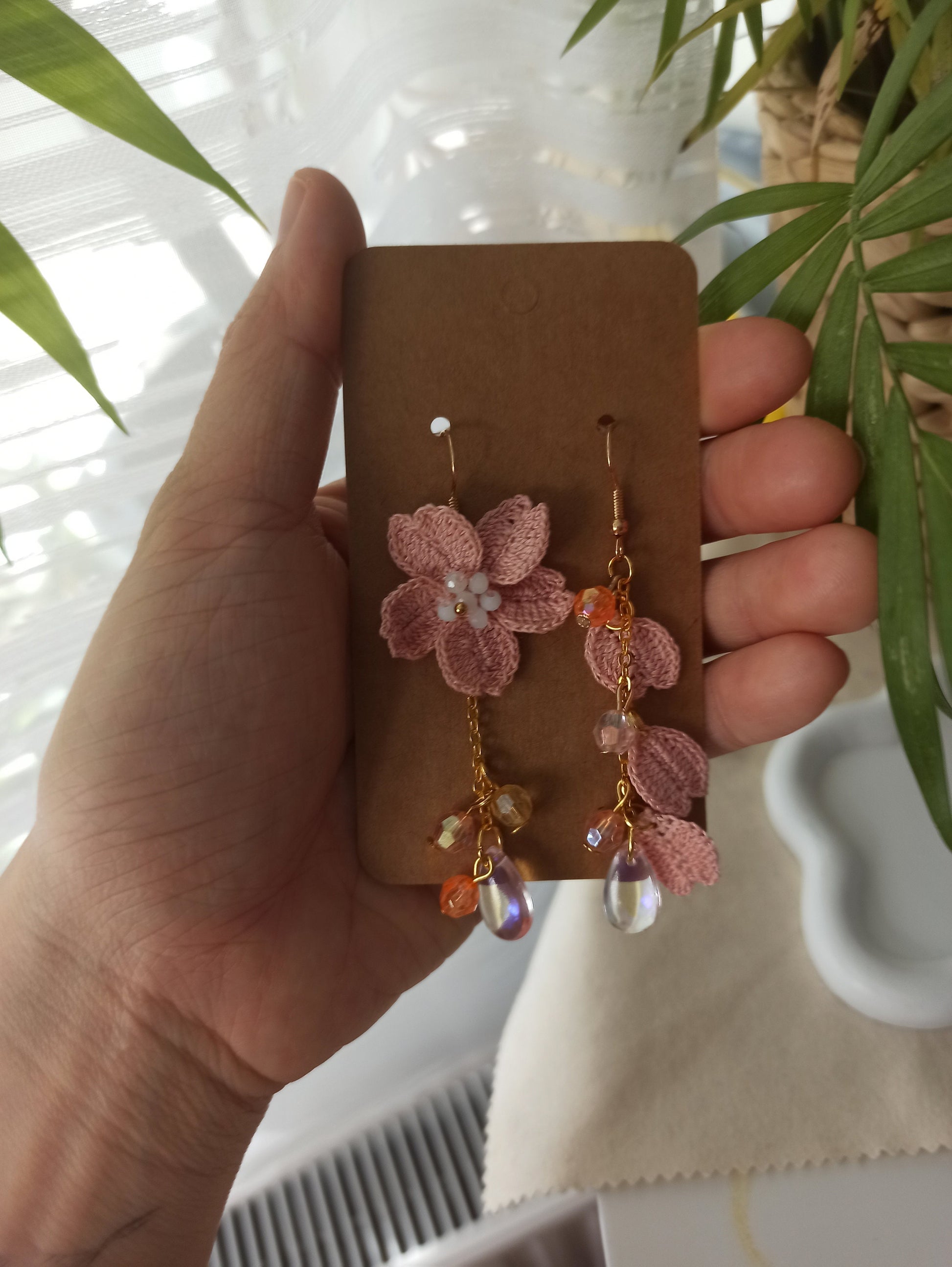 cherry blossom sakura earrings