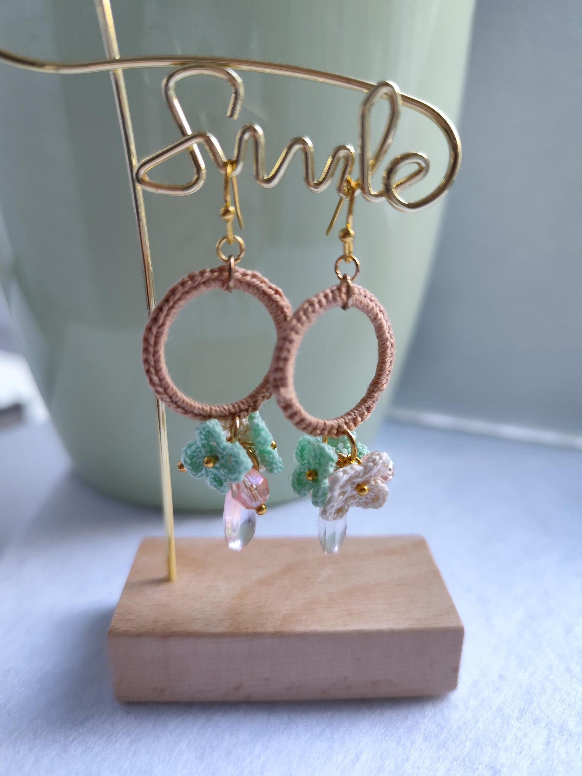 Pastel Micro Crocheted Earrings | Dainty Small Flower Drops