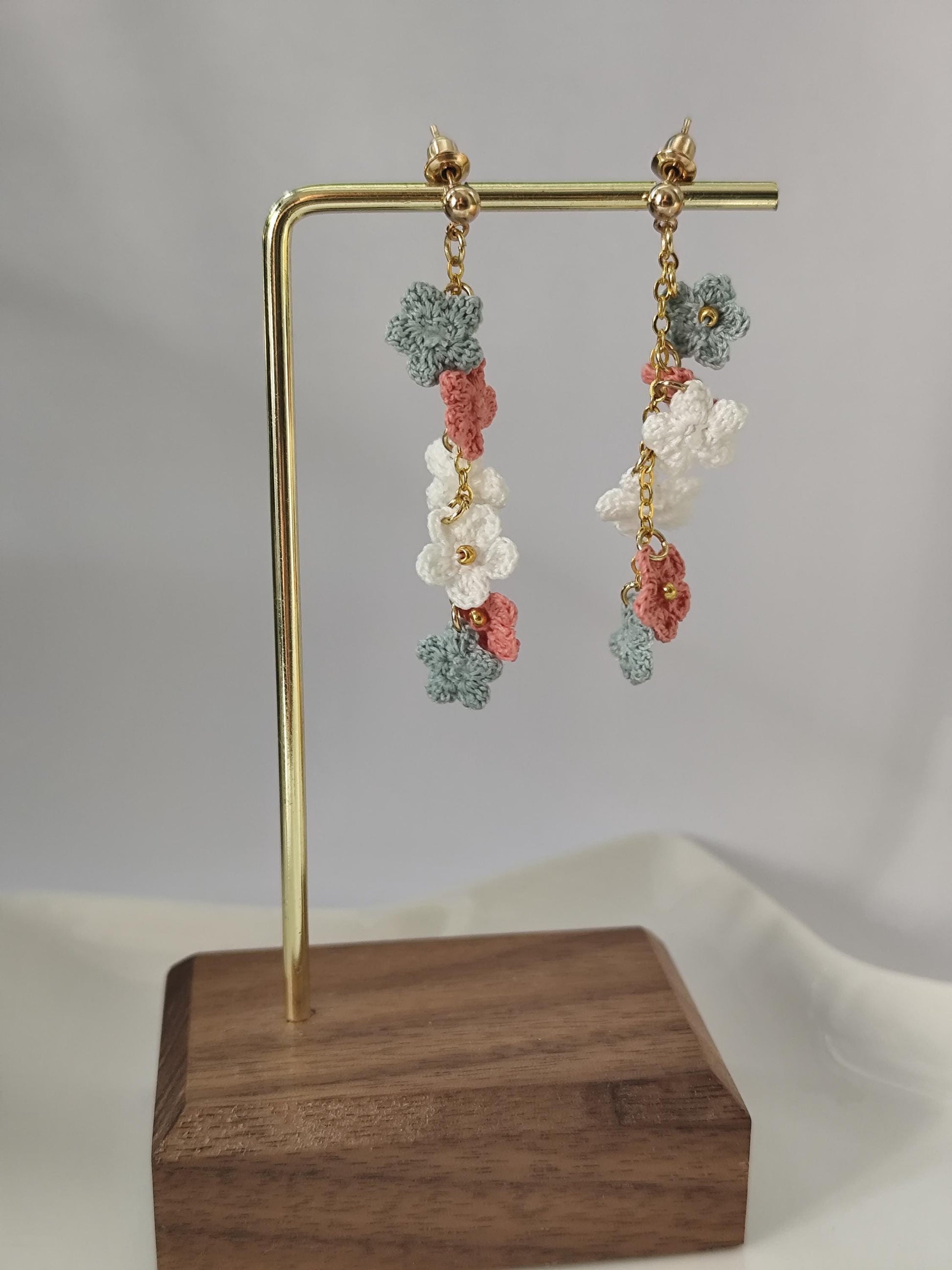 LGBTQ | Handmade colourful crochet flower earrings | fun gift idea | personalized gift | summer flower earrings
