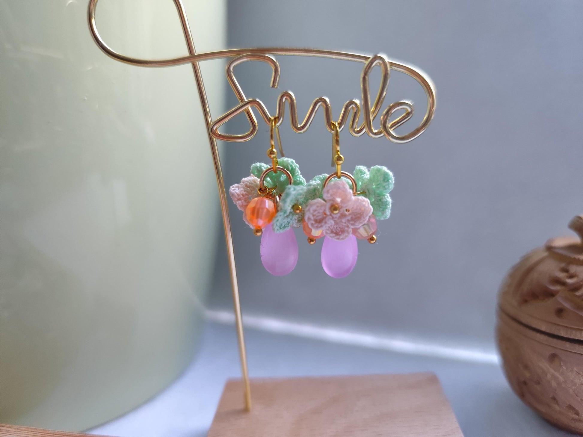 Pastel Micro Crocheted Earrings | Dainty Small Flower Drops