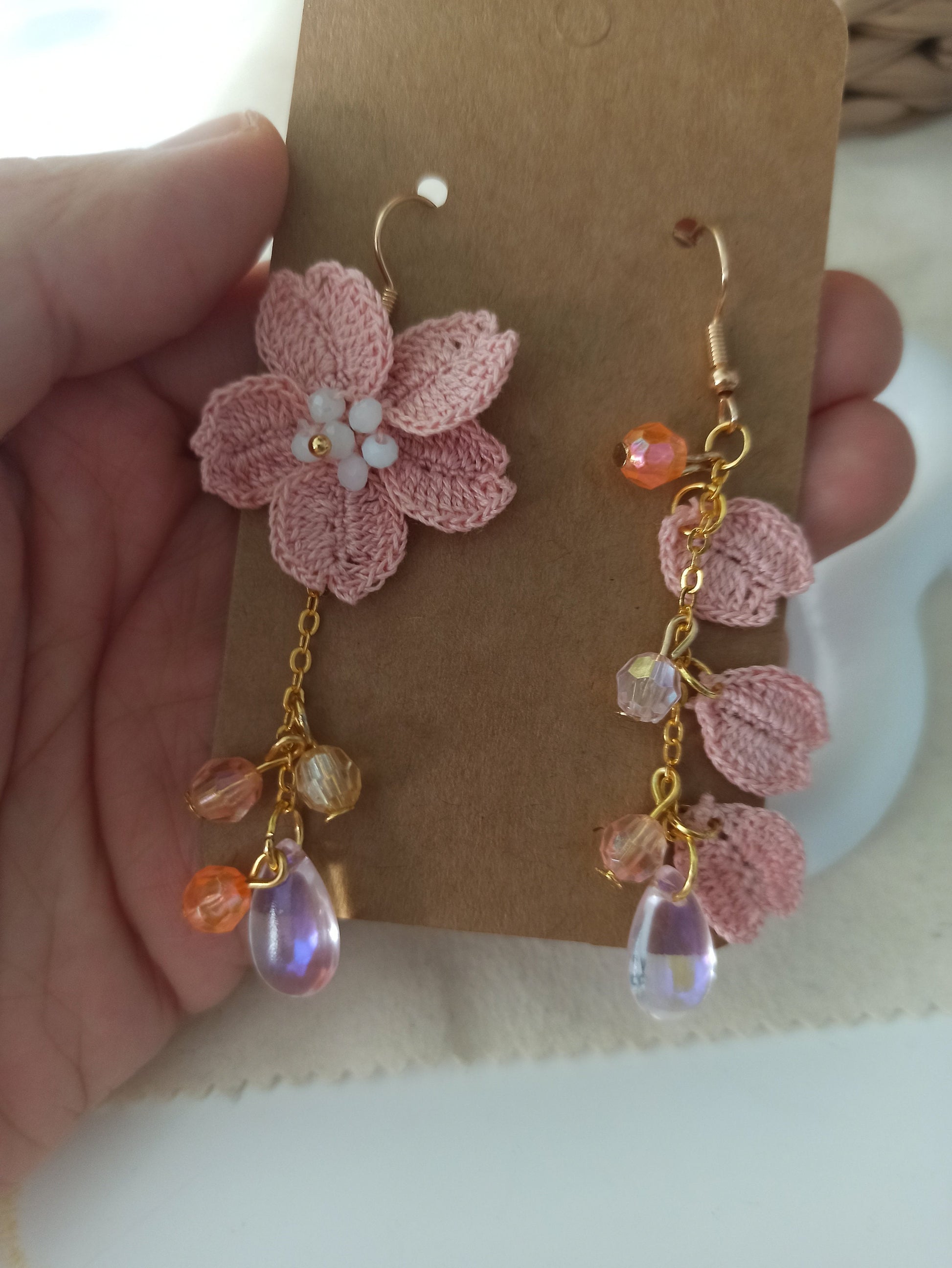 cherry blossom sakura earrings