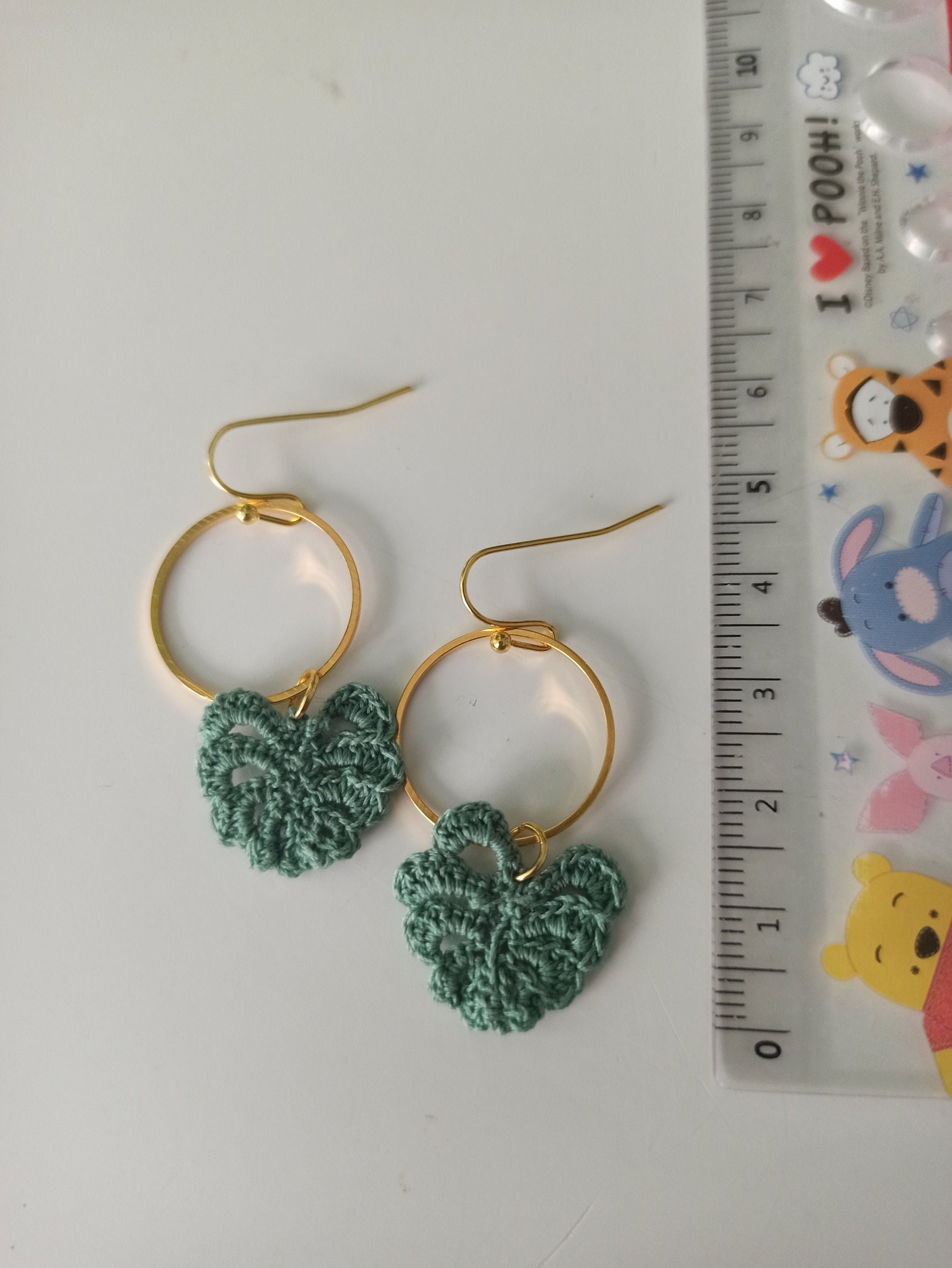 Boho monstera micro crochet earrings | nature inspired jewelry