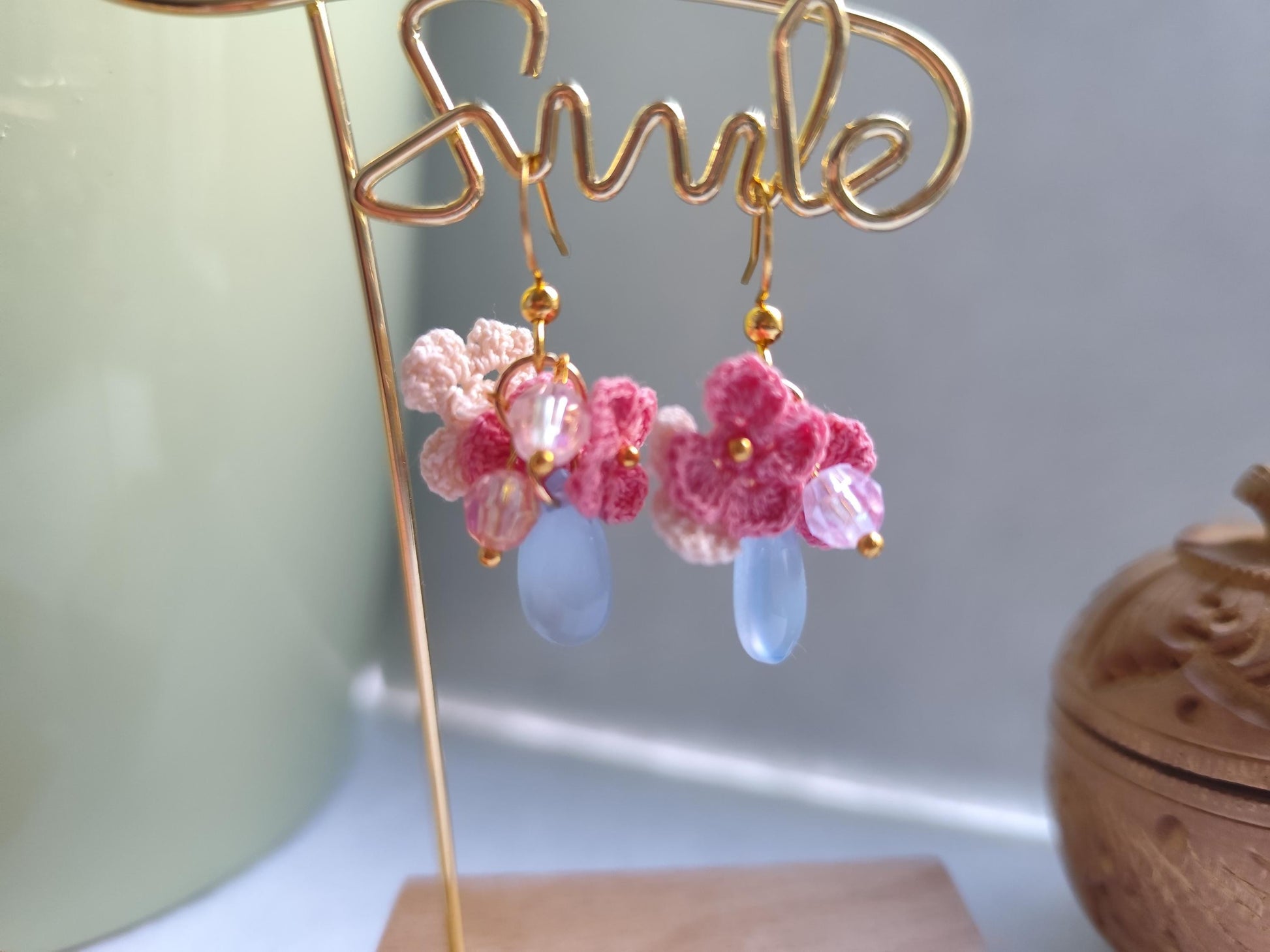 Pastel Micro Crocheted Earrings | Dainty Small Flower Drops