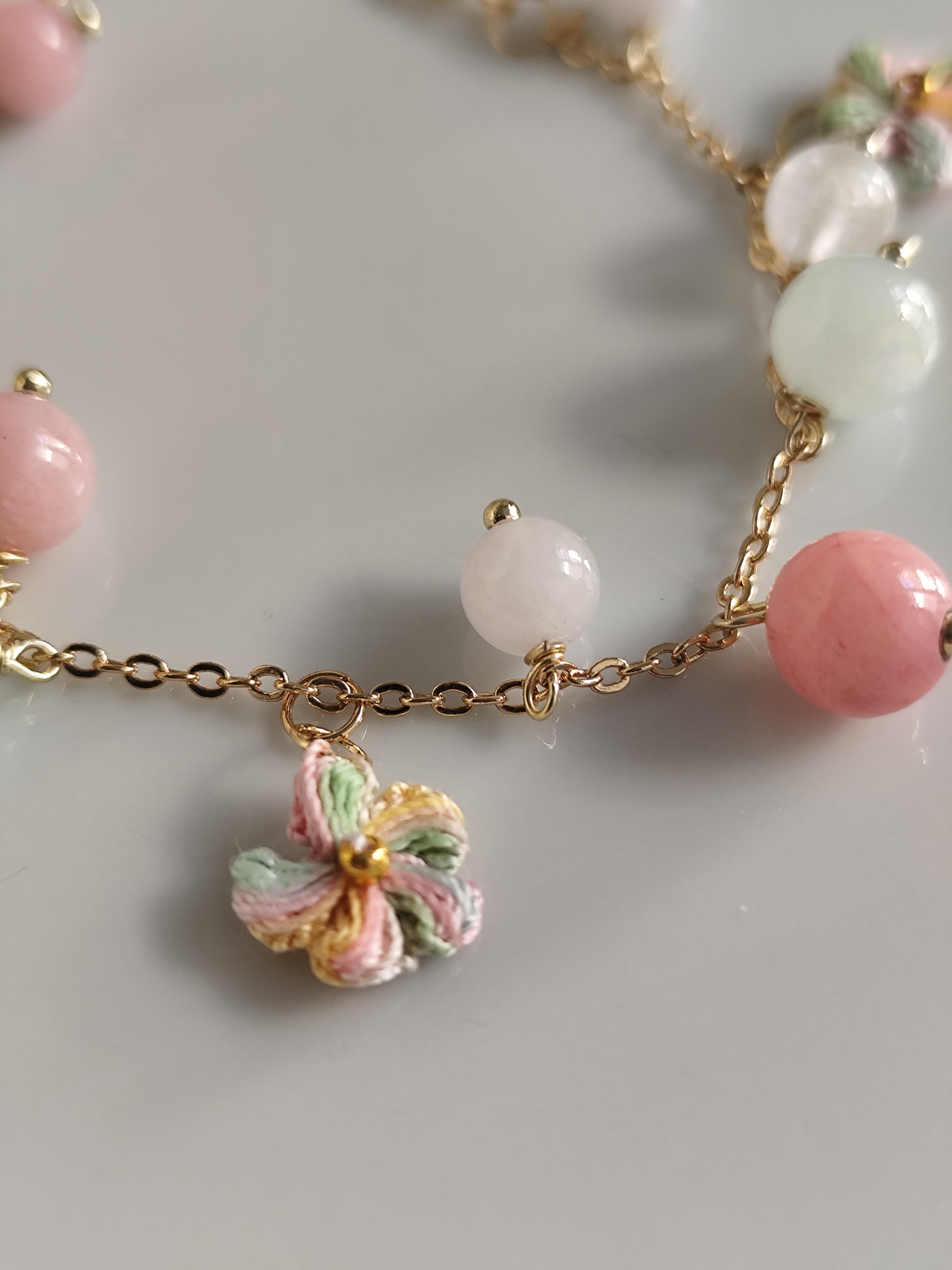 Bubble gemstone bracelet | Handmade natural stone jewelry | Dainty pearl bracelet | Boho gift for her | Gemstone bracelet