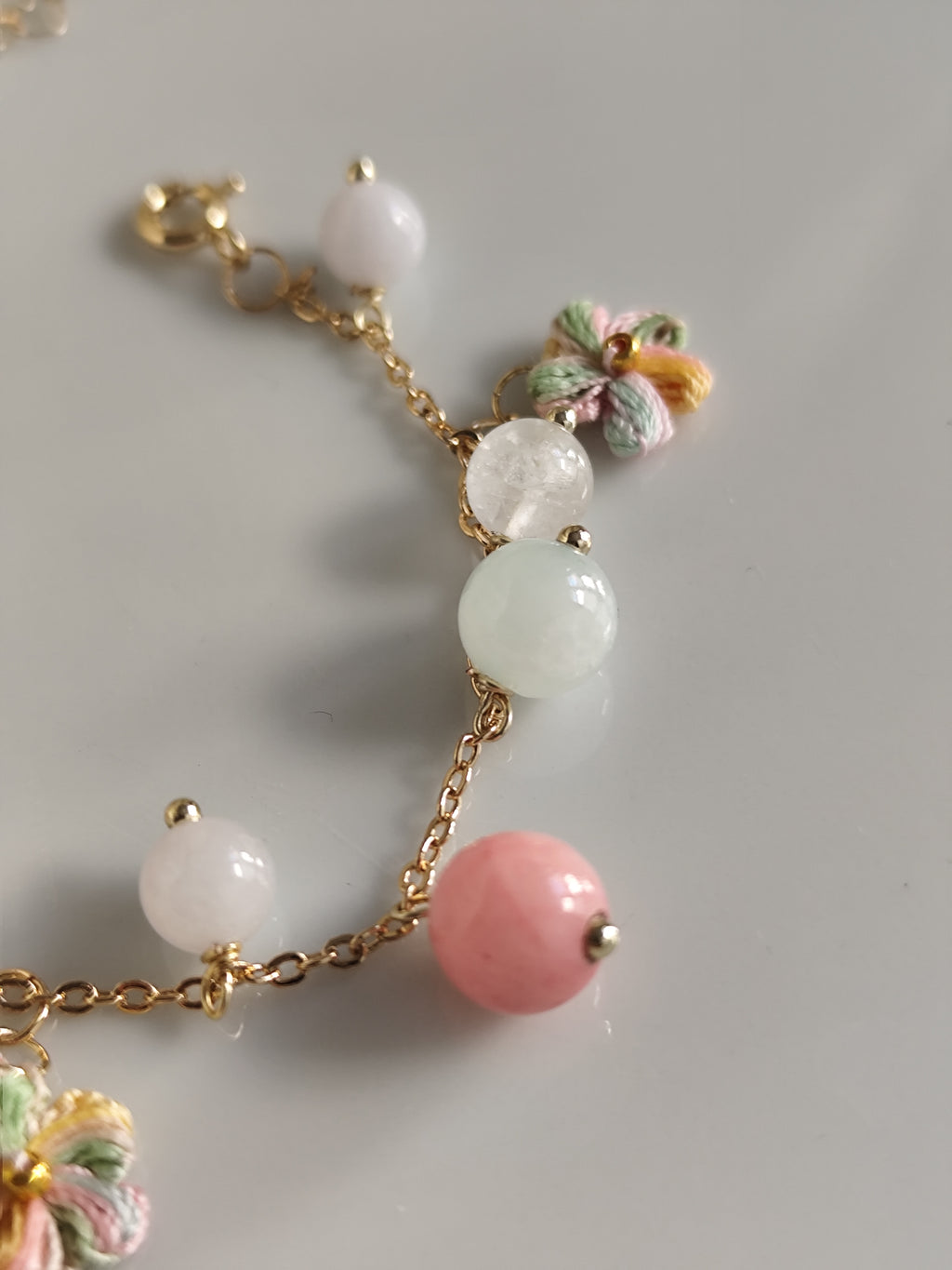Bubble gemstone bracelet | Handmade natural stone jewelry | Dainty pearl bracelet | Boho gift for her | Gemstone bracelet