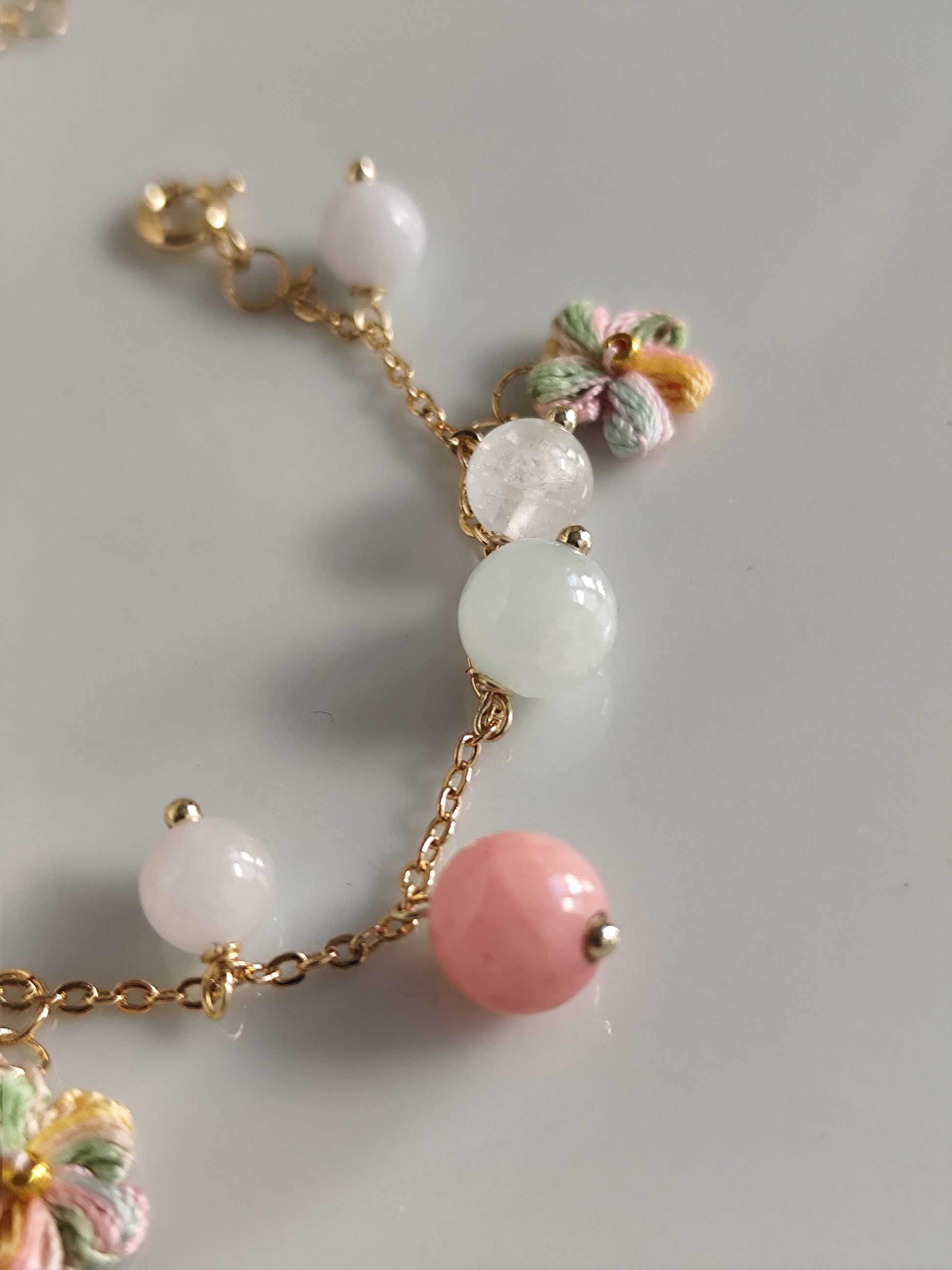 Bubble gemstone bracelet | Handmade natural stone jewelry | Dainty pearl bracelet | Boho gift for her | Gemstone bracelet