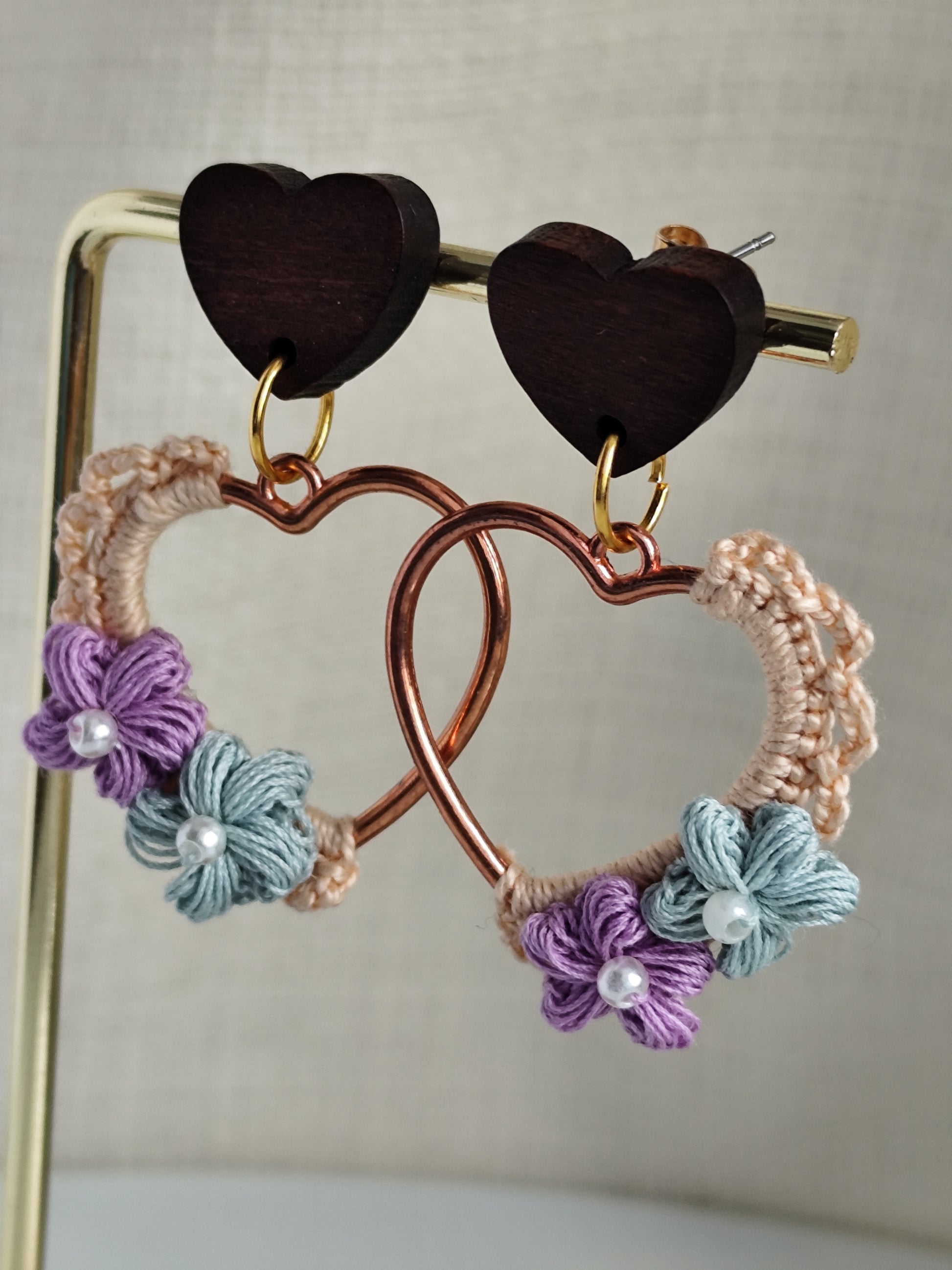 Hearty hoop earrings | boho style