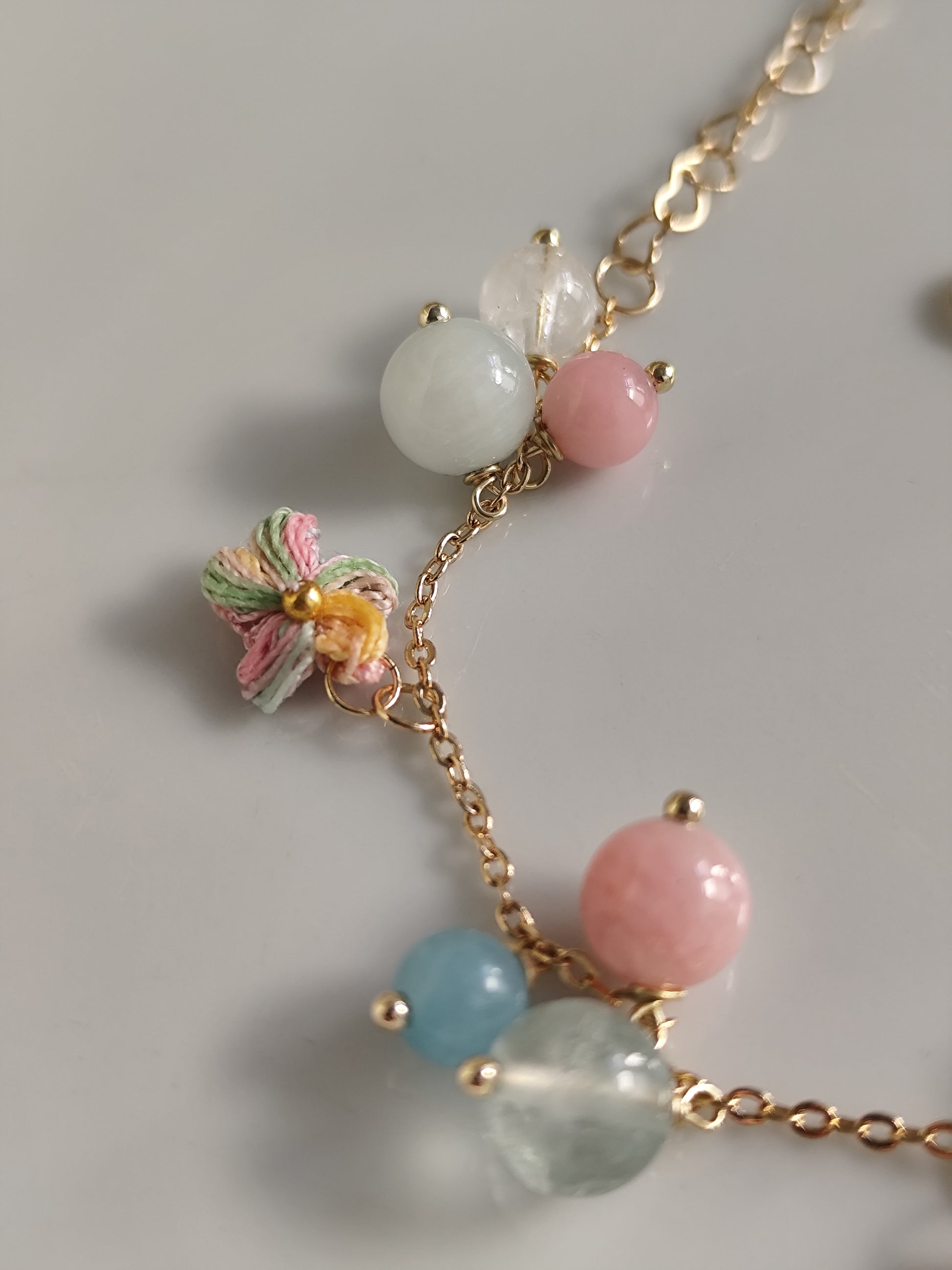 Bubble gemstone bracelet | Handmade natural stone jewelry | Dainty pearl bracelet | Boho gift for her | Gemstone bracelet
