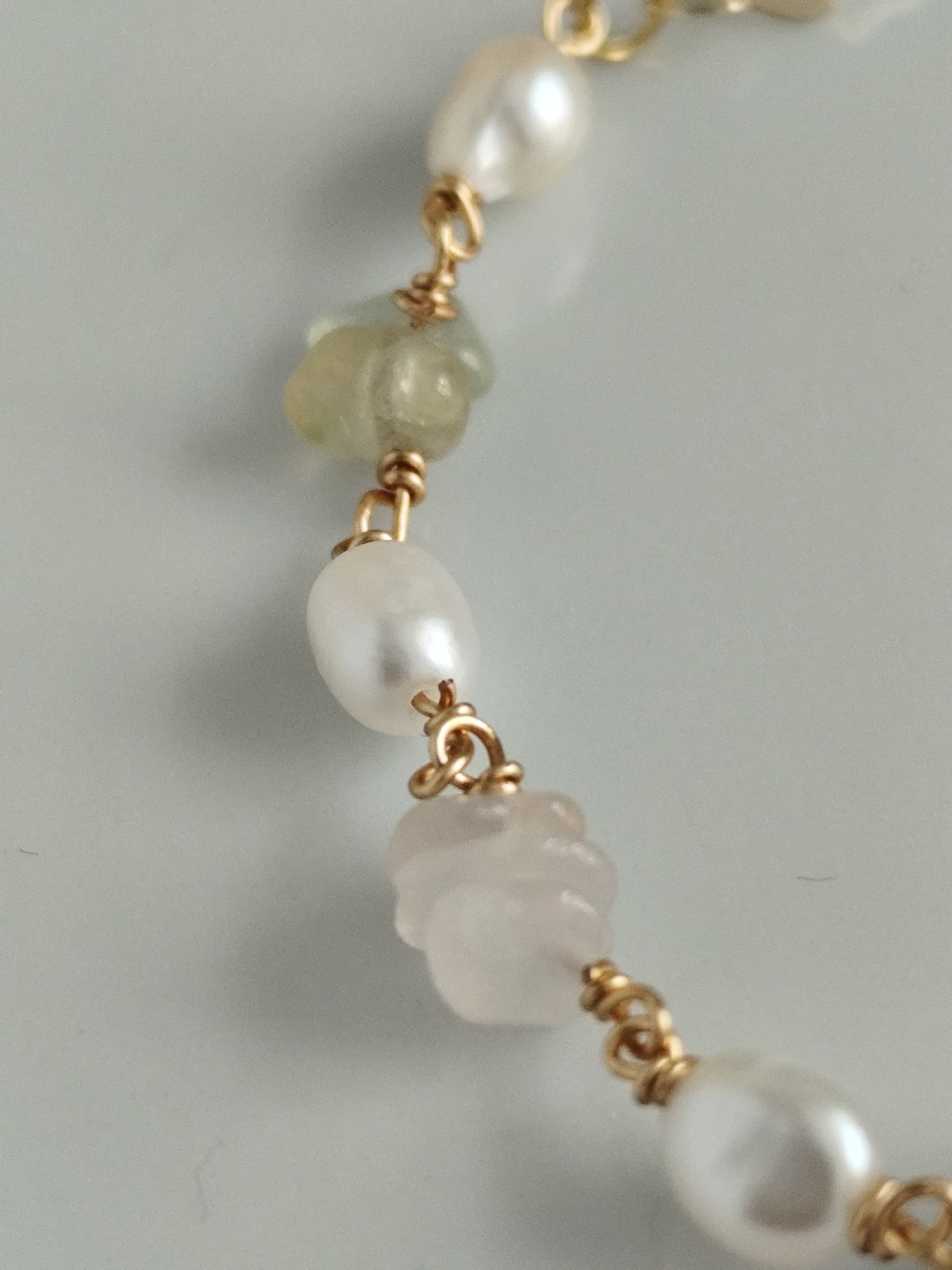 freshwater pearl and gemstone bracelet | summer jewelry| elegant