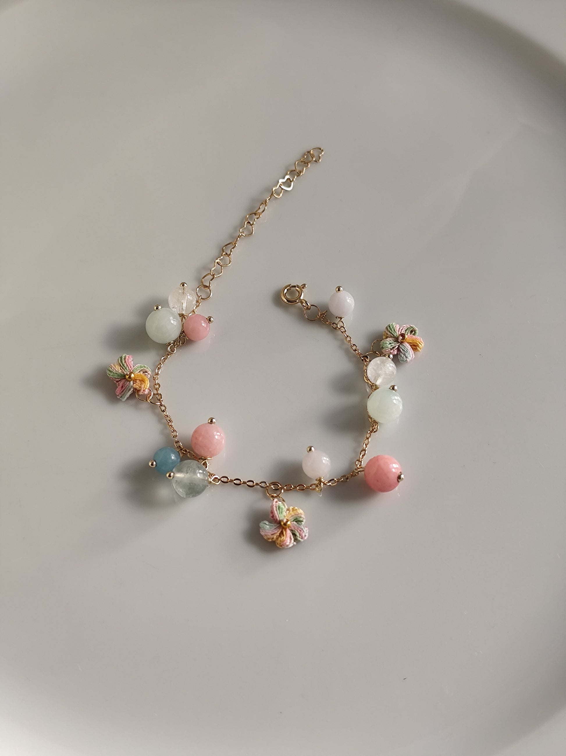 Bubble gemstone bracelet | Handmade natural stone jewelry | Dainty pearl bracelet | Boho gift for her | Gemstone bracelet