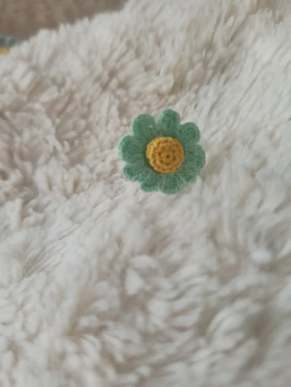 Dainty Daisy Flower Micro Crochet Ring | Handmade Floral Jewelry - Image 2