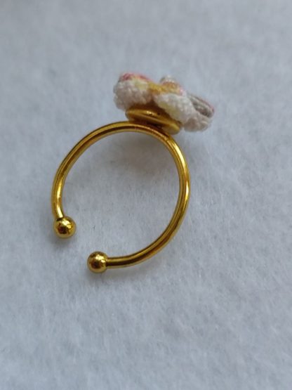 Puff Flowers Rings | Handmade Crochet Floral Jewelry | Made to order – Bild 4