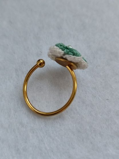 Puff Flowers Rings | Handmade Crochet Floral Jewelry | Made to order – Bild 6
