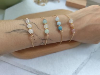 Seraphina | Handmade minimalist gemstone micro crochet bracelet | elegant | dainty - Image 8