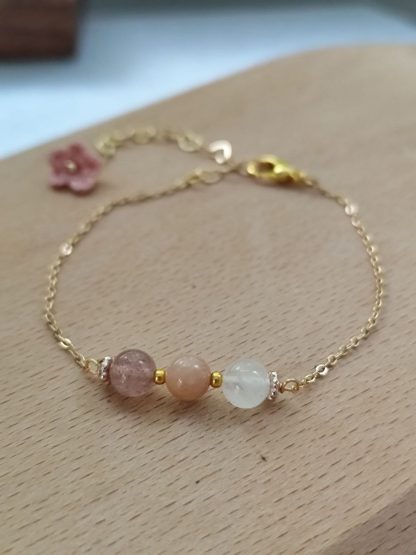 Seraphina | Handmade minimalist gemstone micro crochet bracelet | elegant | dainty - Image 7