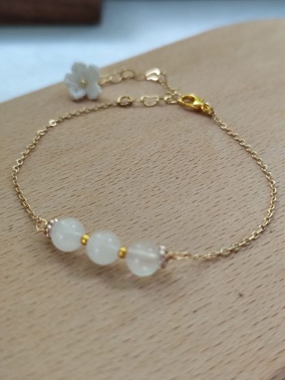Seraphina | Handmade minimalist gemstone micro crochet bracelet | elegant | dainty - Image 6