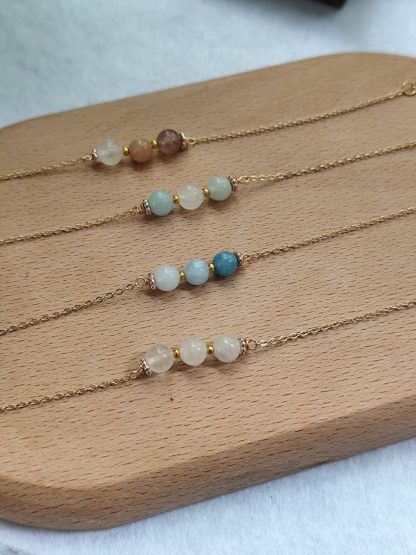 Seraphina | Handmade minimalist gemstone micro crochet bracelet | elegant | dainty - Image 2