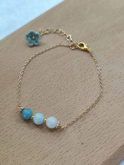 Seraphina | Handmade minimalist gemstone micro crochet bracelet | elegant | dainty - Image 5