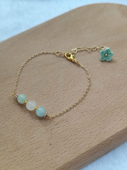 Seraphina | Handmade minimalist gemstone micro crochet bracelet | elegant | dainty - Image 4
